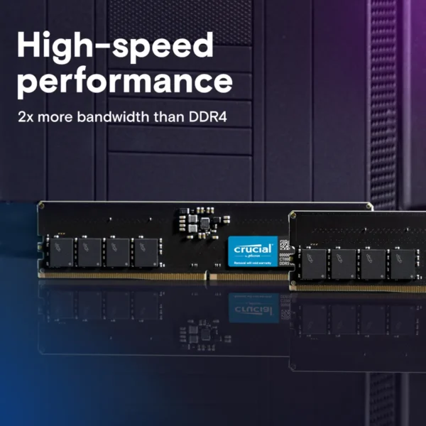 رم کامپیوتر کروشیال CRUCIAL Ram PC DDR5 32GB 5600MHz PC5-325600